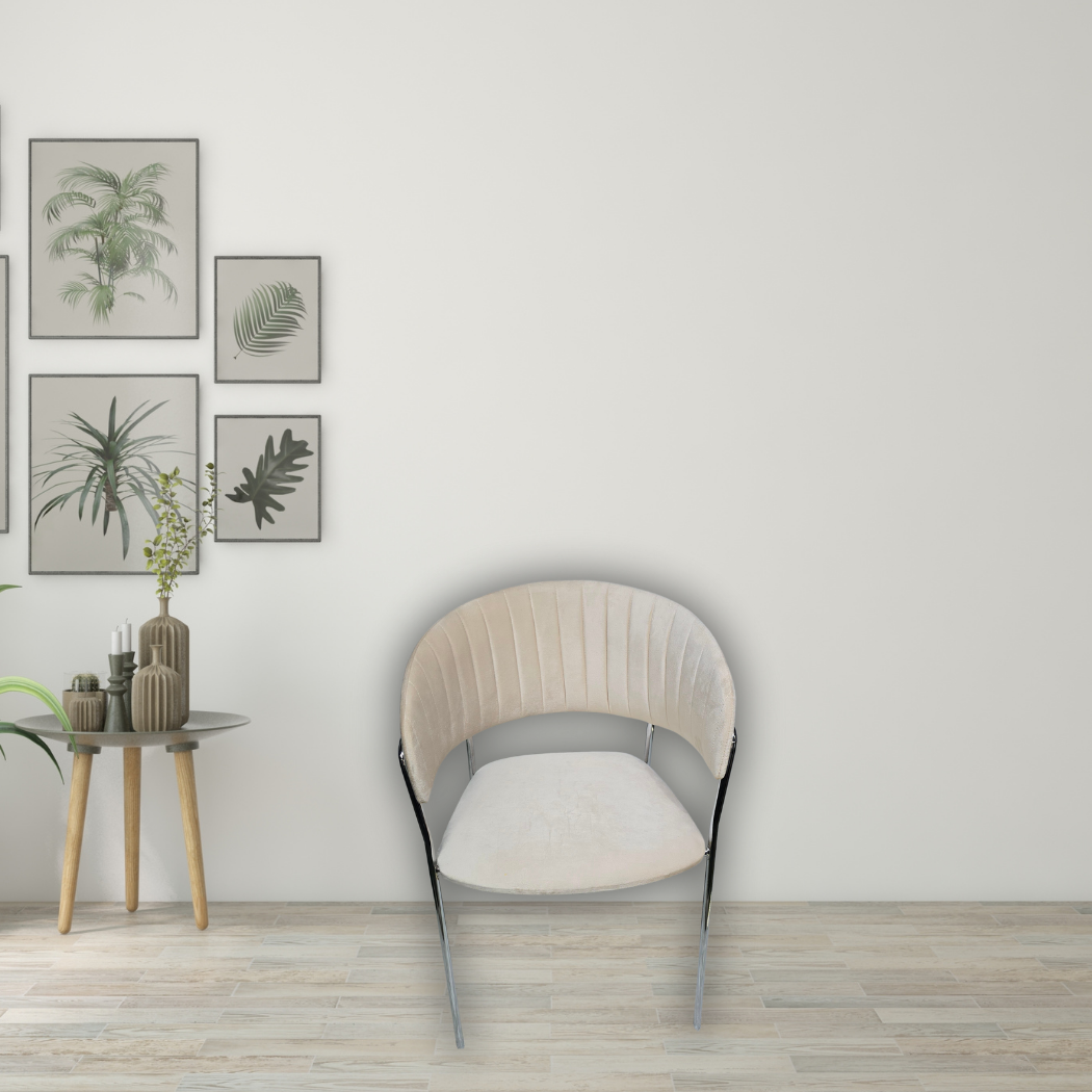 White with C-shaped top with back rest and gold legs