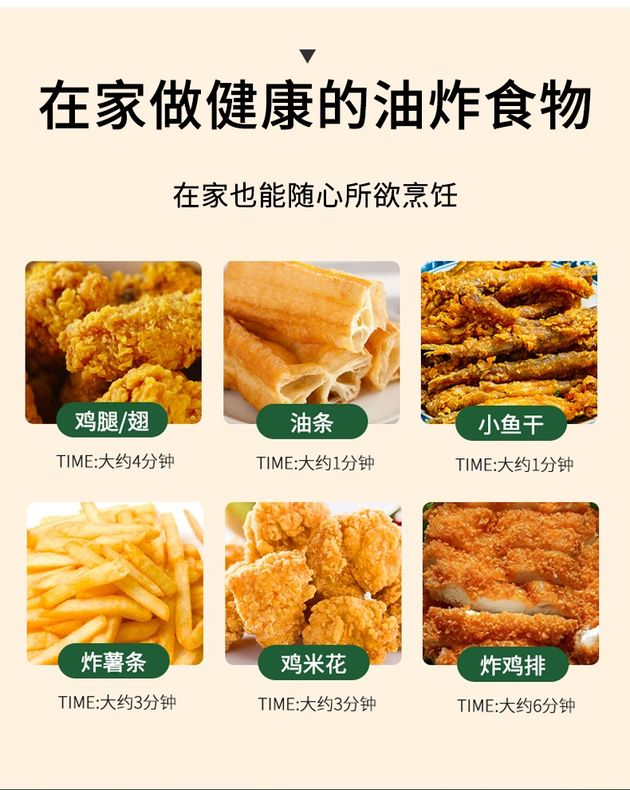 Household Fryer Stainless Steel Temperature Controllable -20cm