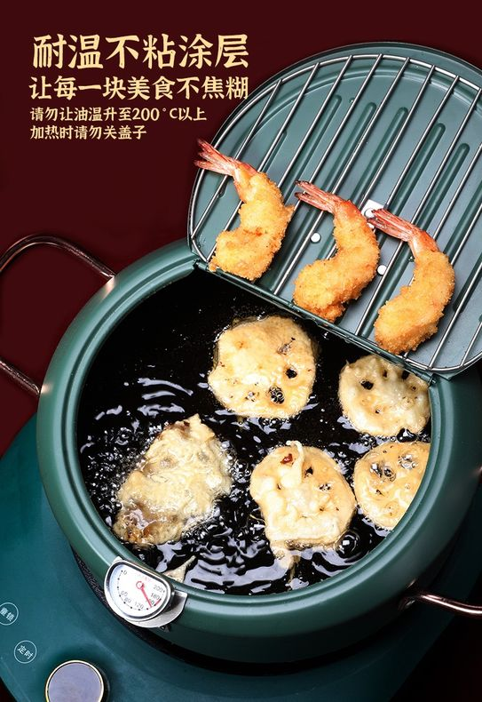 Household Fryer Stainless Steel Temperature Controllable -20cm