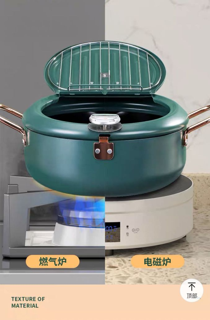 Household Fryer Stainless Steel Temperature Controllable -20cm