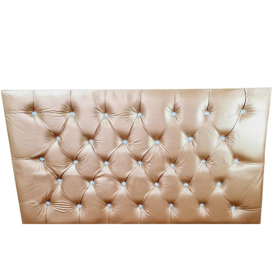 Leather Headboard -Orange with faux diamonds