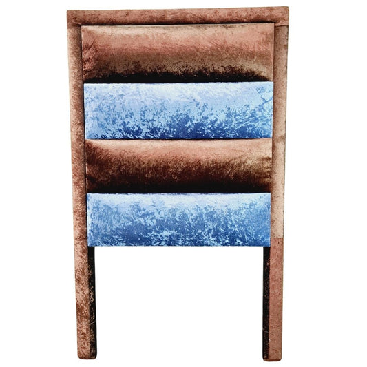 Velvet Material Headboards- Brown & Blue Striped