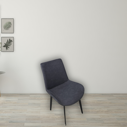 Black dinning chair with black legs