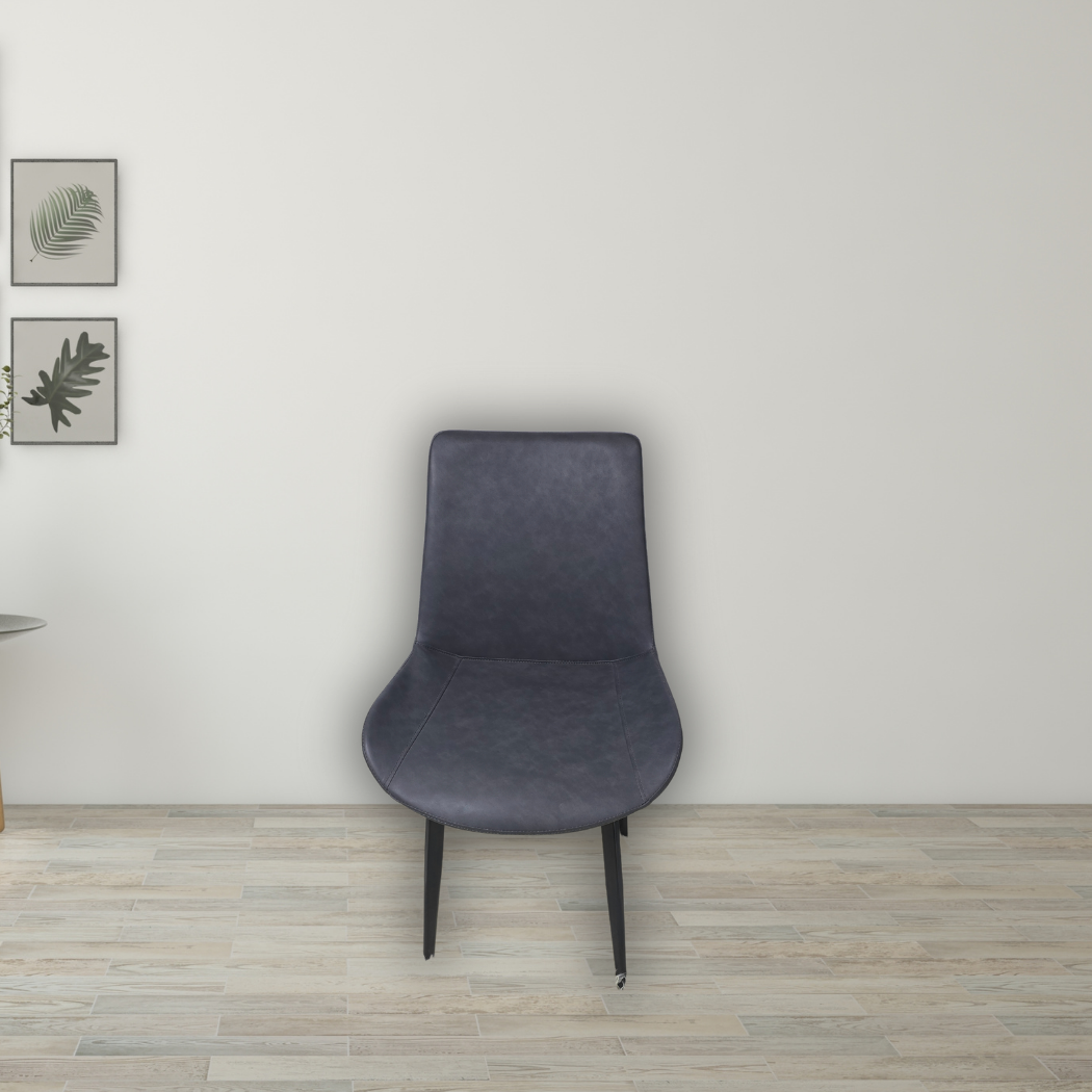 Black dinning chair with black legs