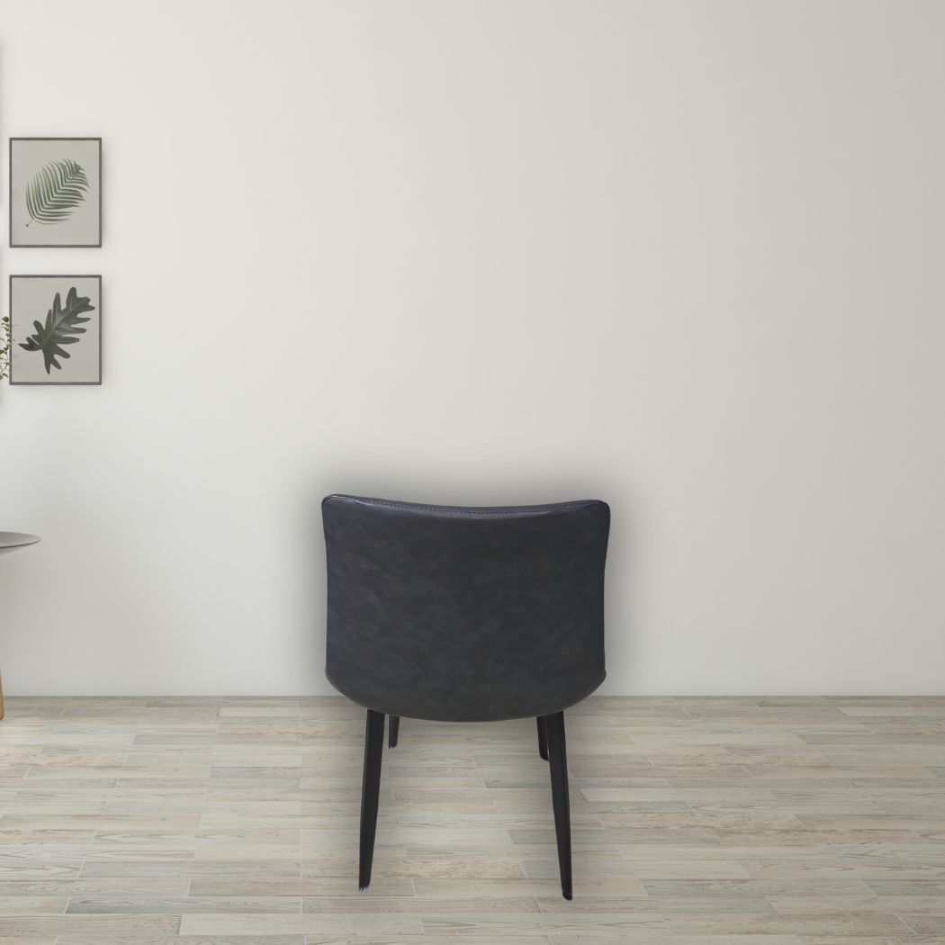 Black dinning chair with black legs