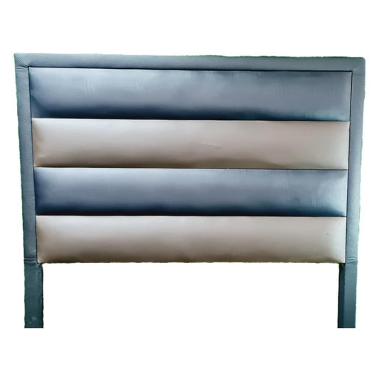 Leather Headboard - Brown & Black Striped