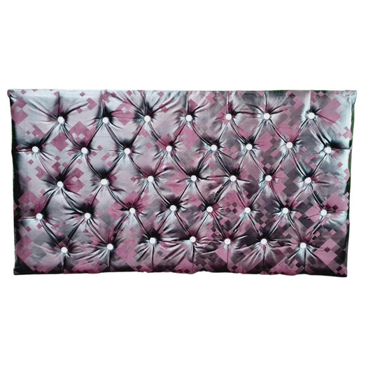 Leather Headboard - Maroon pattern with faux diamonds
